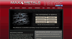 Desktop Screenshot of maxxmetals.com
