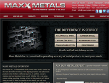 Tablet Screenshot of maxxmetals.com